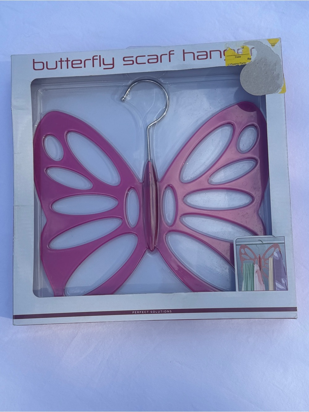 Vintage Y2K Butterfly Scarf Hanger - Pink